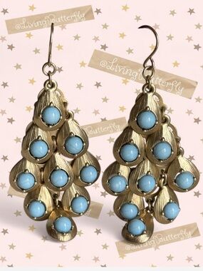 Retired * Premier Designs Frivolous - Blue Lucite Dangle Chandelier Hook